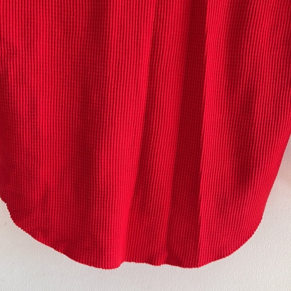 Aritzia TNA waffle knit thermal cowl-neck cotton sweater - Picture 5 of 8